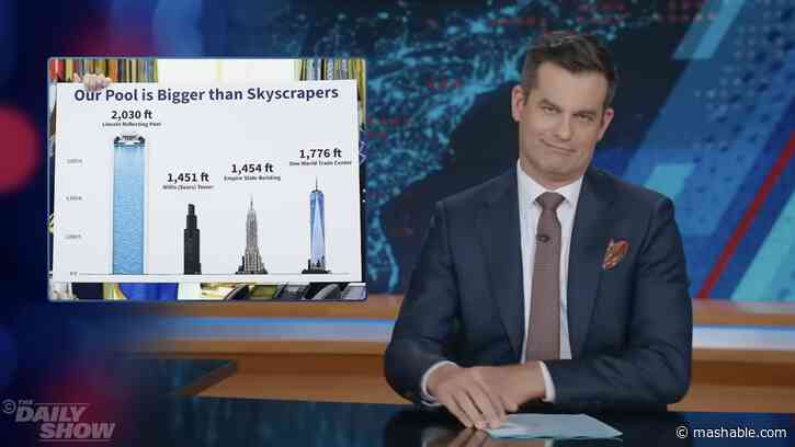 Daily Show roasts Trump talking about how big his new memorial pool will be