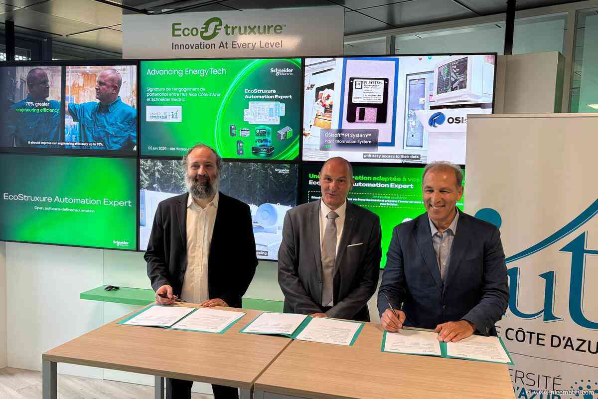 Quel est ce partenariat que l’entreprise Schneider Electric a signé avec l’IUT Nice Côte d’Azur ?