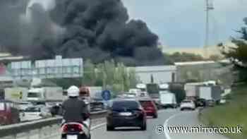 Santa Perpètua de Mogoda fire live: Honda warehouse in huge blaze amid evacuation