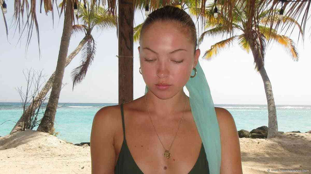 Lila Moss displays her incredible figure in green bikini on Caribbean holiday