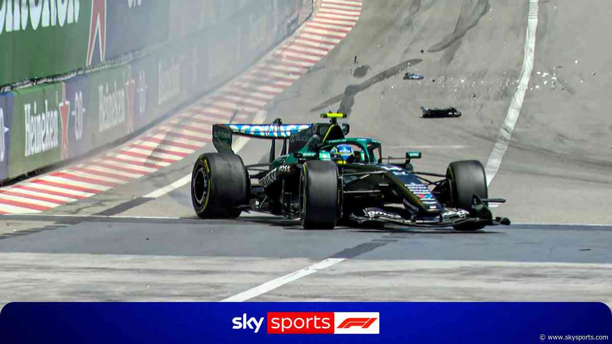 Alonso hits wall to bring out red flag in Monaco!