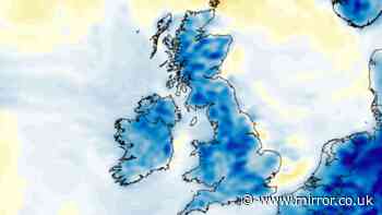UK weather maps show temperature plunge to 1C days away – 92 counties below 10C