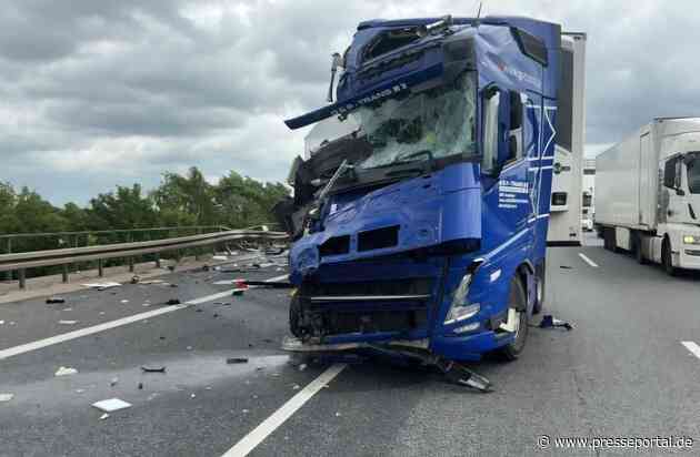 FW Lehrte: LKW Unfall A2 - Verkehrsunfall und ein Einsatz für die Drehleiter: 3 nahezu zeitgleiche Einsätze für die Feuerwehren Lehrte und Ahlten