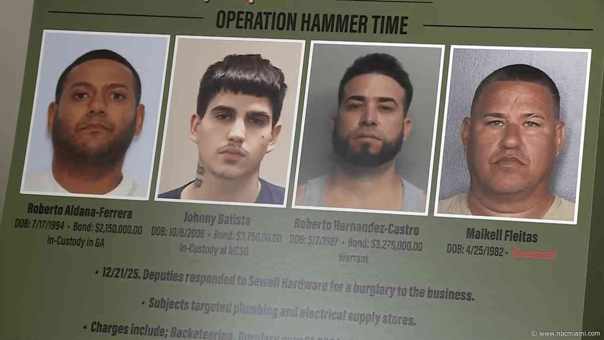 Miami-Dade man still wanted in ‘Operation Hammer Time' retail theft bust, sheriff says