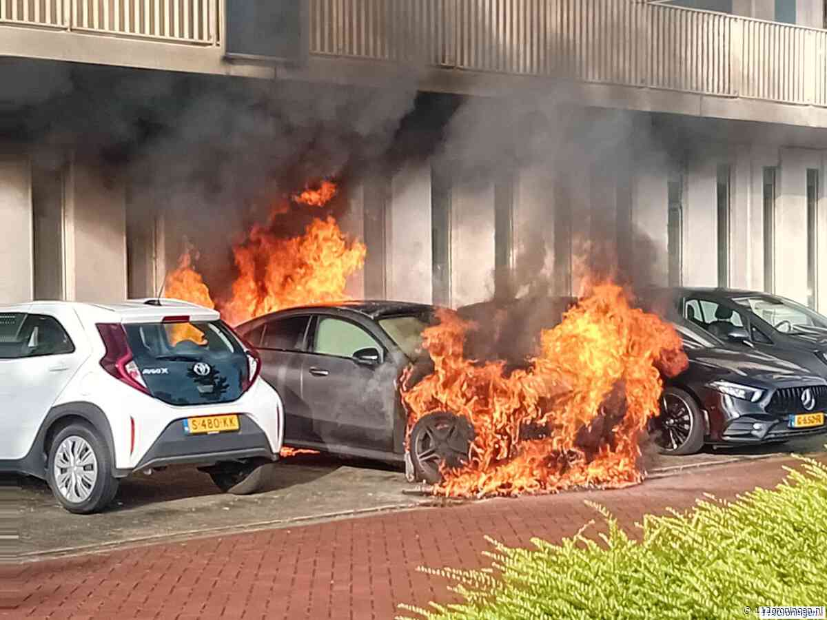 Auto volledig door brand verwoest bij de Zuilen
