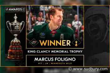 Former Wolves player Marcus Foligno wins NHL’s King Clancy Trophy