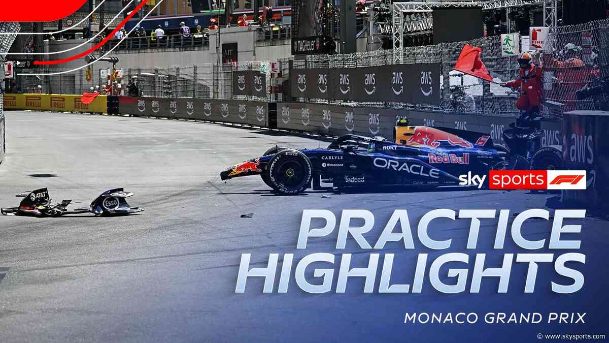 Hamilton goes fastest and Hadjar in HUGE crash during dramatic Monaco practice