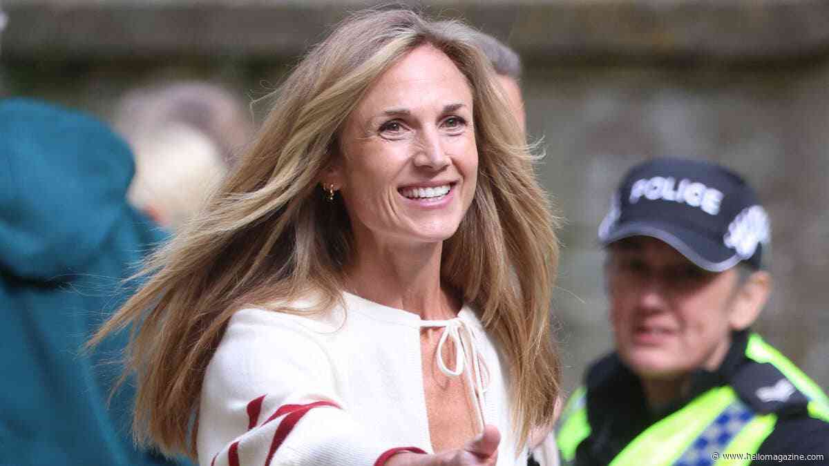 Harriet Sperling and daughter Georgina, 13, join royal relatives for wedding rehearsal – best photos