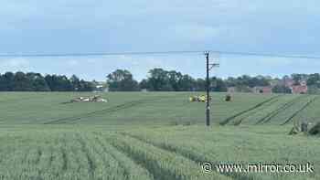 Pitsford plane crash horror as aircraft plunges into field with huge emergency response