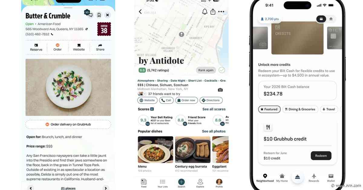 Diners can now order Grubhub through Eater, Beli and more