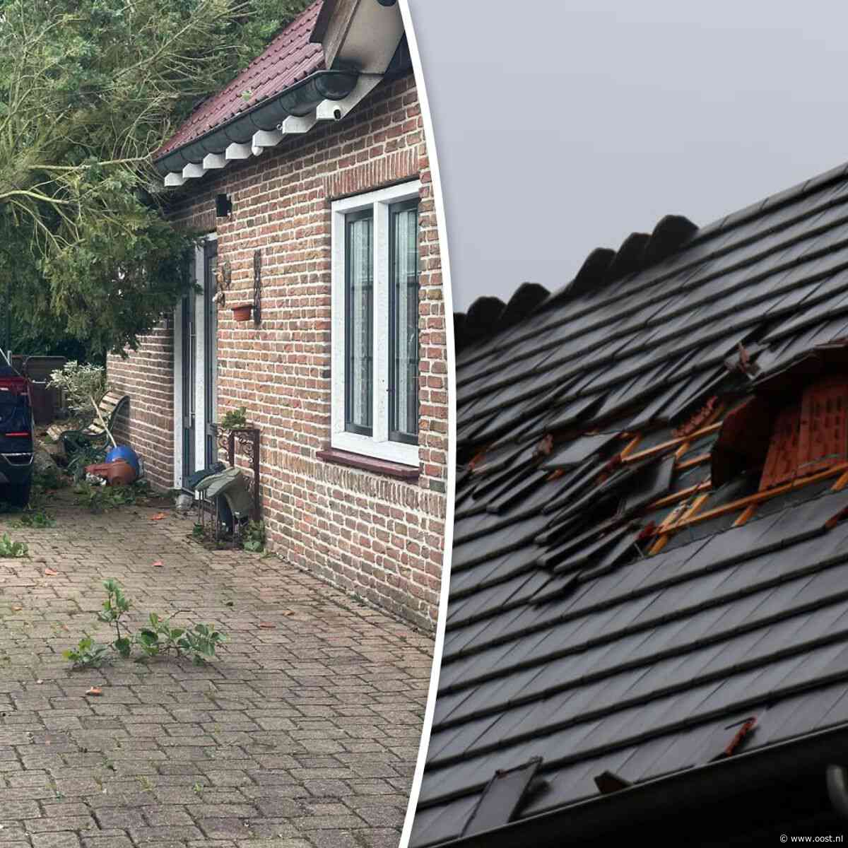 Een dag na de windhoos maakt Glanerbrug de schade op: 'Leek wel een oorlogsgebied'