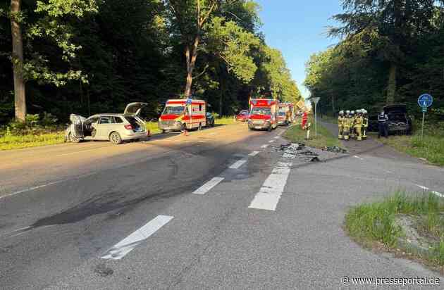 FW Speyer: +++ Frontalzusammenstoß Iggelheimer Straße +++ Drei Verletzte +++ Straße voll gesperrt +++ Umfahren Sie den Bereich +++