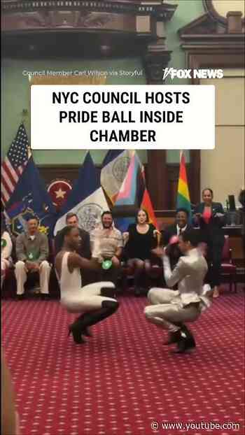 NYC council hosts pride ball INSIDE CHAMBER #foxnews #news #us #fox