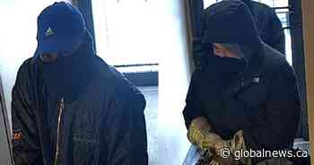 Police search for pair accused of armed smash-and-grab in Winnipeg