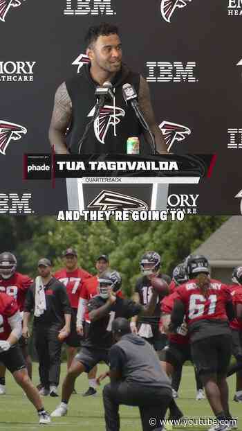 Tua Tagovailoa talks about how special he feels the falcons offense is this year #falcons