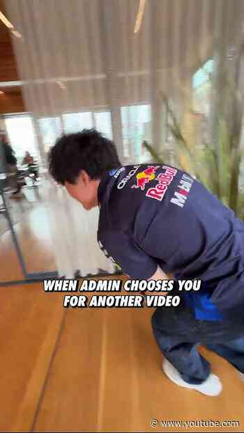 Idk why he is so scared of us 🥲 #F1 #RedBullRacing
