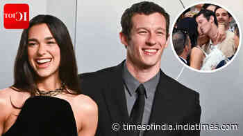 Dua Lipa-Callum Turner pack on the PDA at pre-wedding party - WATCH