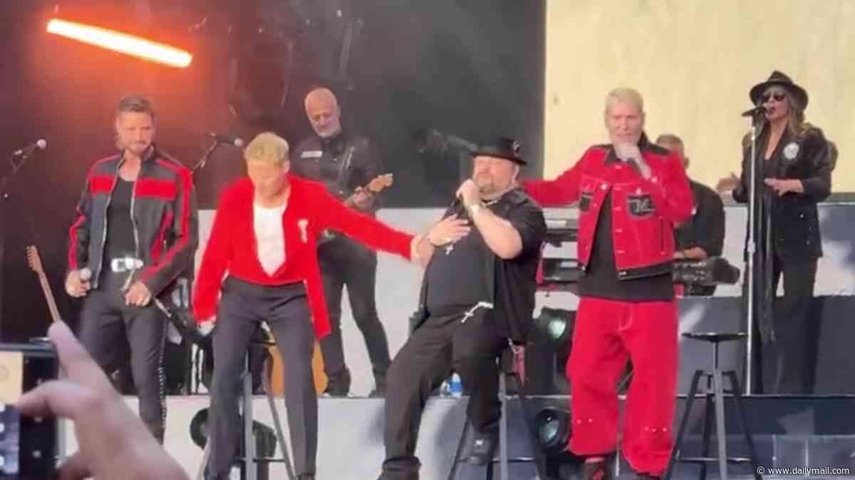 Boyzone's Mikey Graham sparks fan concern as he misses the majority of their final farewell gig after reuniting with the band for the first time in nearly seven years