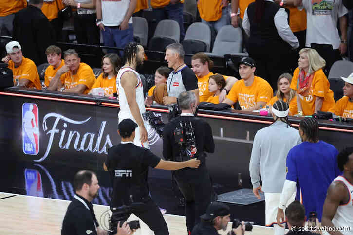 Fan accused of harassing Knicks’ Jalen Brunson banned from courtside for rest of NBA Finals