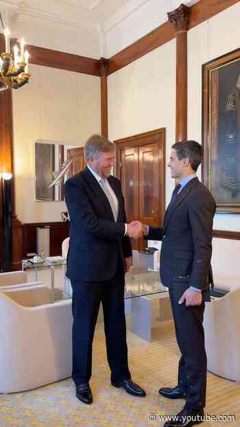 De Koning en minister-president Jetten hebben hun eerste reguliere wekelijkse gesprek