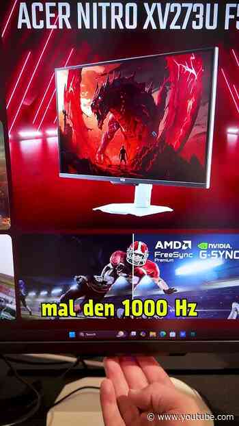 Acer zeigt einen 1000 Hz Monitor! Aber die Sache hat einen Haken... #Acer #gaming #1000Hz #monitor