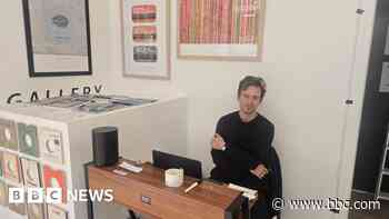 Shoe shop transformed into gallery and tiny cinema