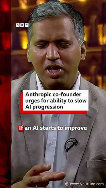 Anthropic co-founder called for the ability to slow progression of AI. #AI #BBCNews