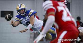 Winnipeg Blue Bombers top Calgary Stampeders 30-28