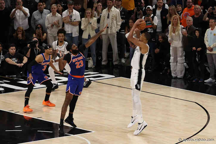 Watch Wemby's would-be game-winner rim out as Knicks survive Spurs rally in NBA Finals Game 2