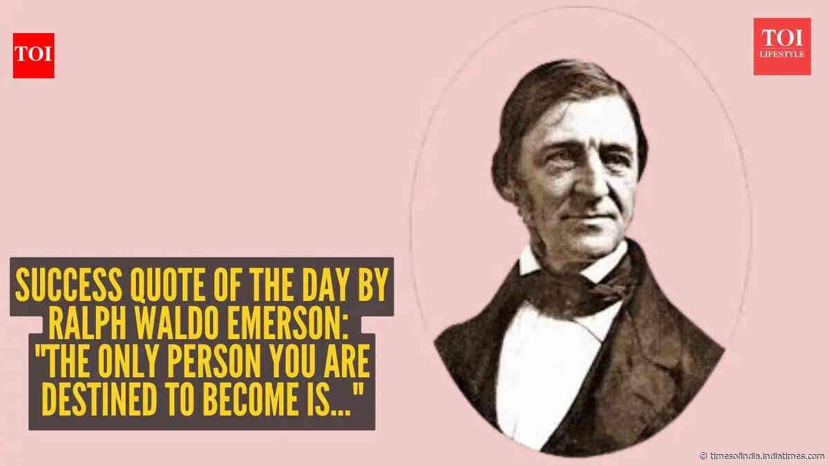 Success quote of the day by Ralph Waldo Emerson: "The only person you are destined to become is..."