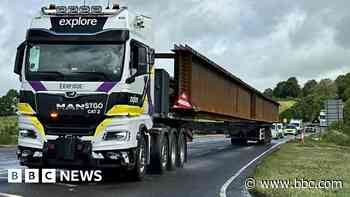 Road closures as huge HS2 beams are moved