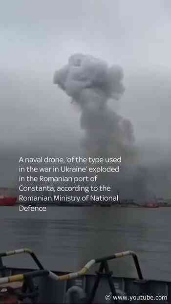 Naval drone explodes in Romanian port