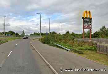 Driver suffers injuries after car crashes into lamp post