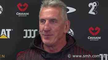 Crusaders coach’s awkward stand-up