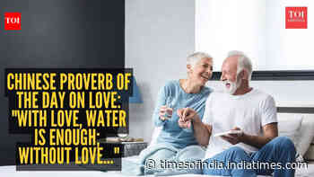 Chinese proverb of the day on love: "With love, water is enough; without love..."