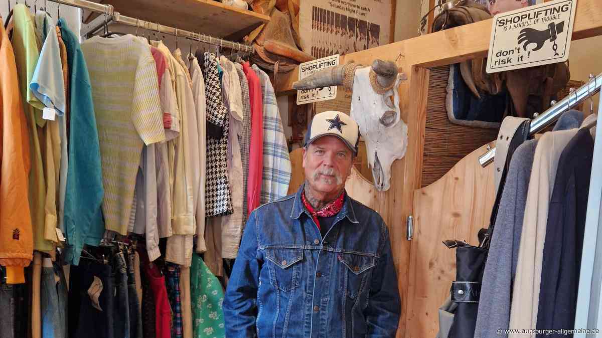 Für Klamotten reist er um die halbe Welt: Seit 34 Jahren verkauft dieser Augsburger Vintage-Kleidung