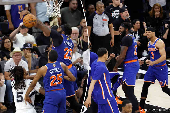 Mitchell Robinson’s ‘phenomenal’ last-second defense met the moment for Knicks in Game 2