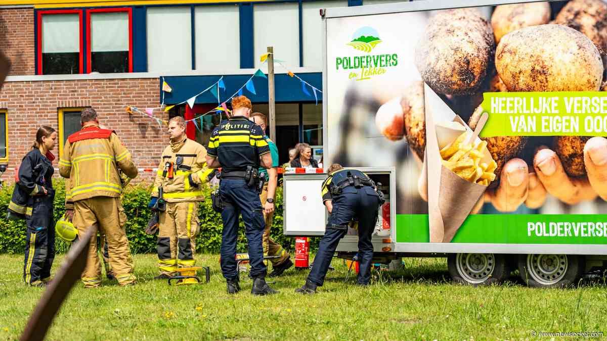 Ontploffing bij frietkraam bij Leger des Heils, twee gewonden