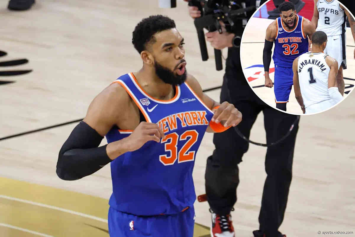 Karl-Anthony Towns helps lead Knicks  to critical Game 2 win — even if one thing slowed him down