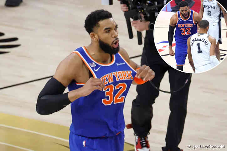 Karl-Anthony Towns helps lead Knicks  to critical Game 2 win — even if one thing slowed him down
