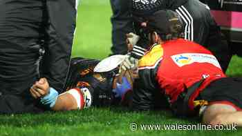All Black in hospital as horror incident leaves body shaking on pitch and match halted