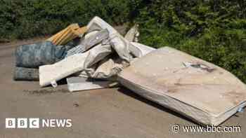 Mattresses dumped on country lane