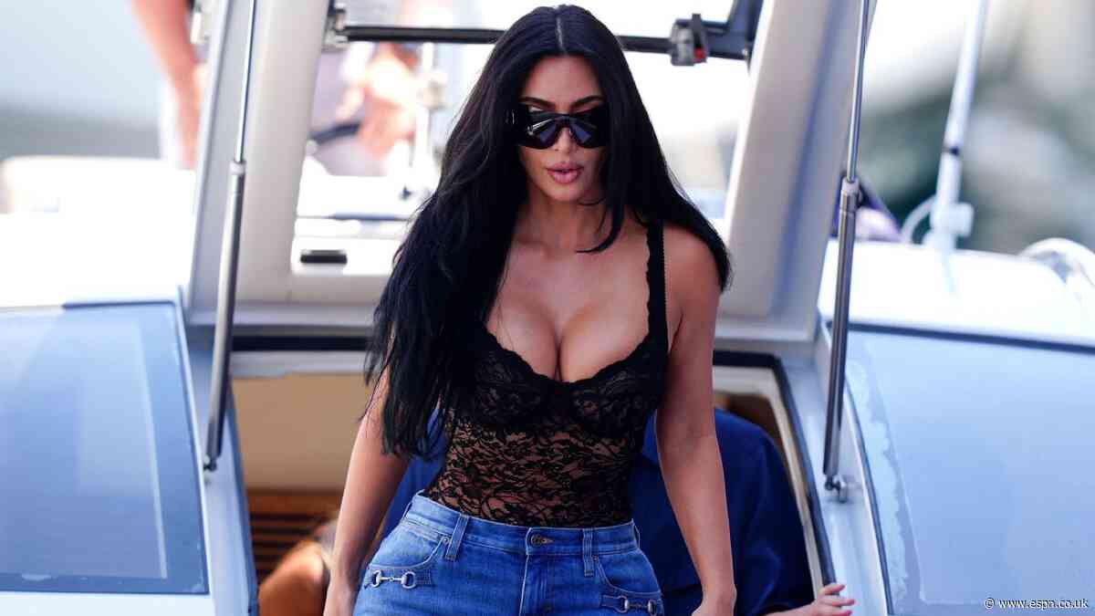 Kim K cheers on Hamilton in Monaco for first time