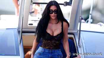 Kim K cheers on Hamilton in Monaco for first time