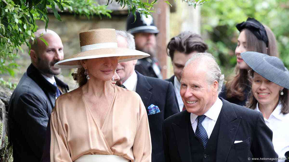 Princess Margaret's son and his girlfriend make rare public appearance alongside royal family at Peter Phillips' wedding