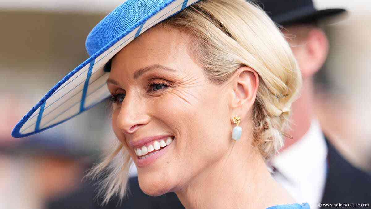 Zara Tindall wows in 'something blue' at brother Peter Phillips' wedding