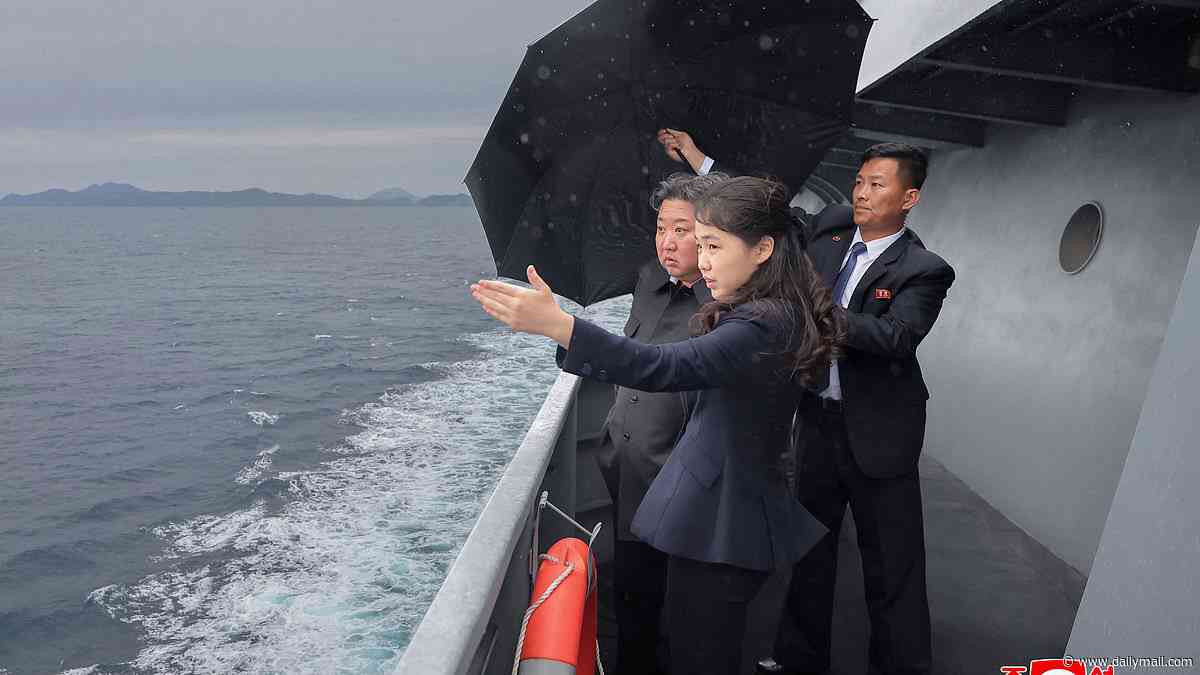Kim Jong Un vows to build nuclear-armed navy with 'secret underwater weapons' as he tours warship with his daughter