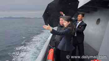 Kim Jong Un vows to build nuclear-armed navy with 'secret underwater weapons' as he tours warship with his daughter