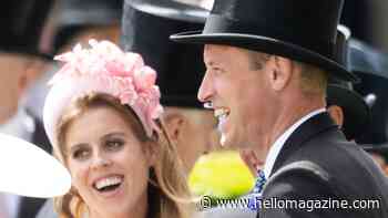 Prince William and Princess Beatrice brush off royal family woes with sweet kiss