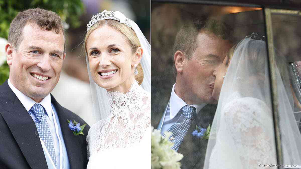 Peter Phillips and Harriet Sperling share romantic first kiss after fairytale wedding - best photos